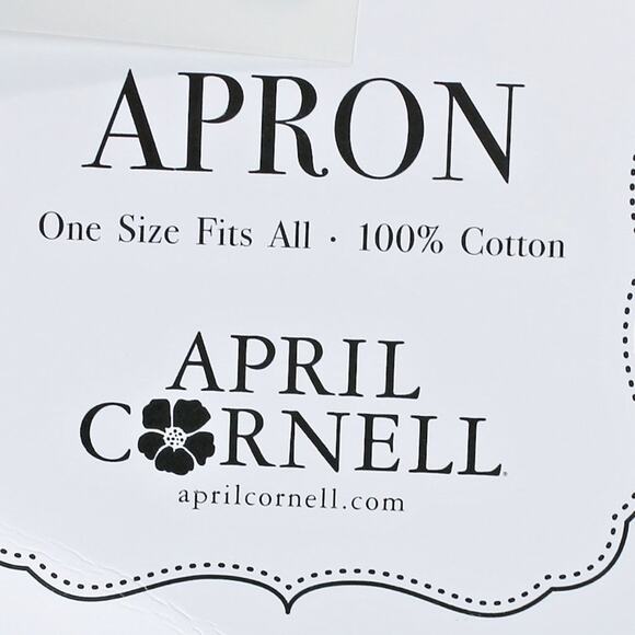 April Cornell Holiday Christmas Floral Apron 100% Cotton One Size - Picture 10 of 10